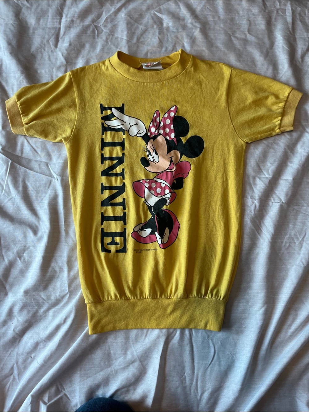 Vintage Minnie Mouse Yellow Kids Tee